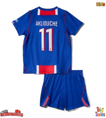 Paris Saint-Germain Maghnes Akliouche #11 Replica Home Stadium Kit for Kids 2026-27 Short Sleeve (+ pants)